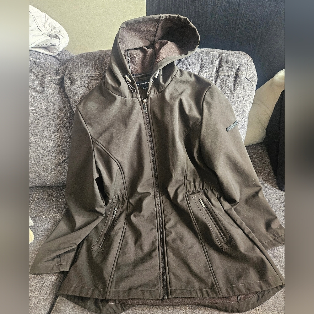 French Connection Hooded Jacket in Brown. Lux. Large.
